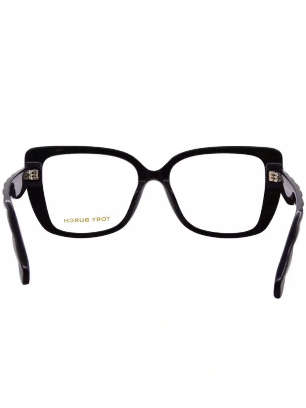New Tory Burch TY2156U 1709 Black Oversized Cat Eye Frame Glasses Authentic